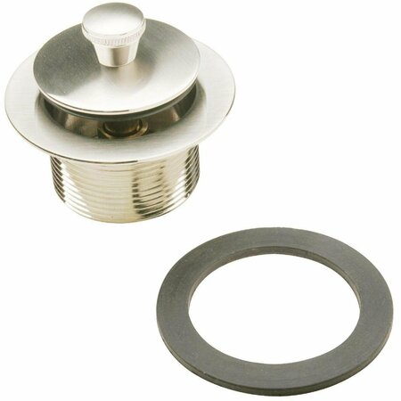 ALL-SOURCE Roller Ball Bathtub Drain Stopper Replacement Assembly with Brushed Nickel Finish 438770